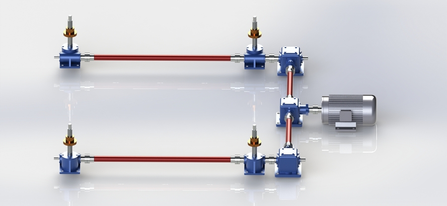 U型4臺聯動升降平臺